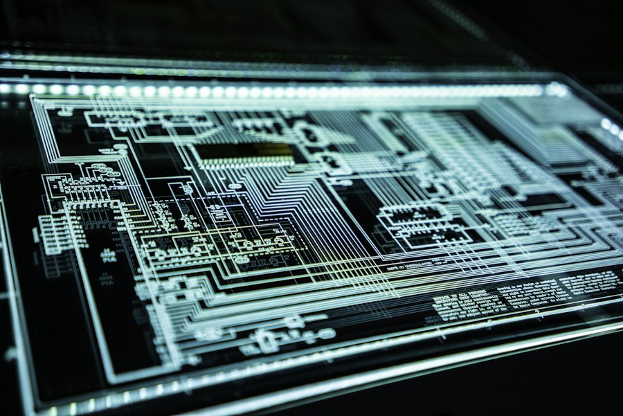 Elektronik devre kartı yakın çekim